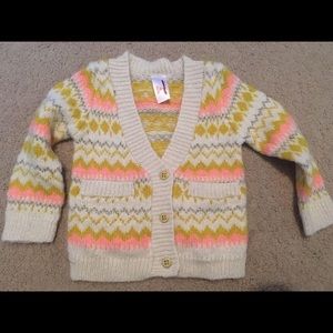 Adorable 12 mo girls cat and jack cardigan sweater